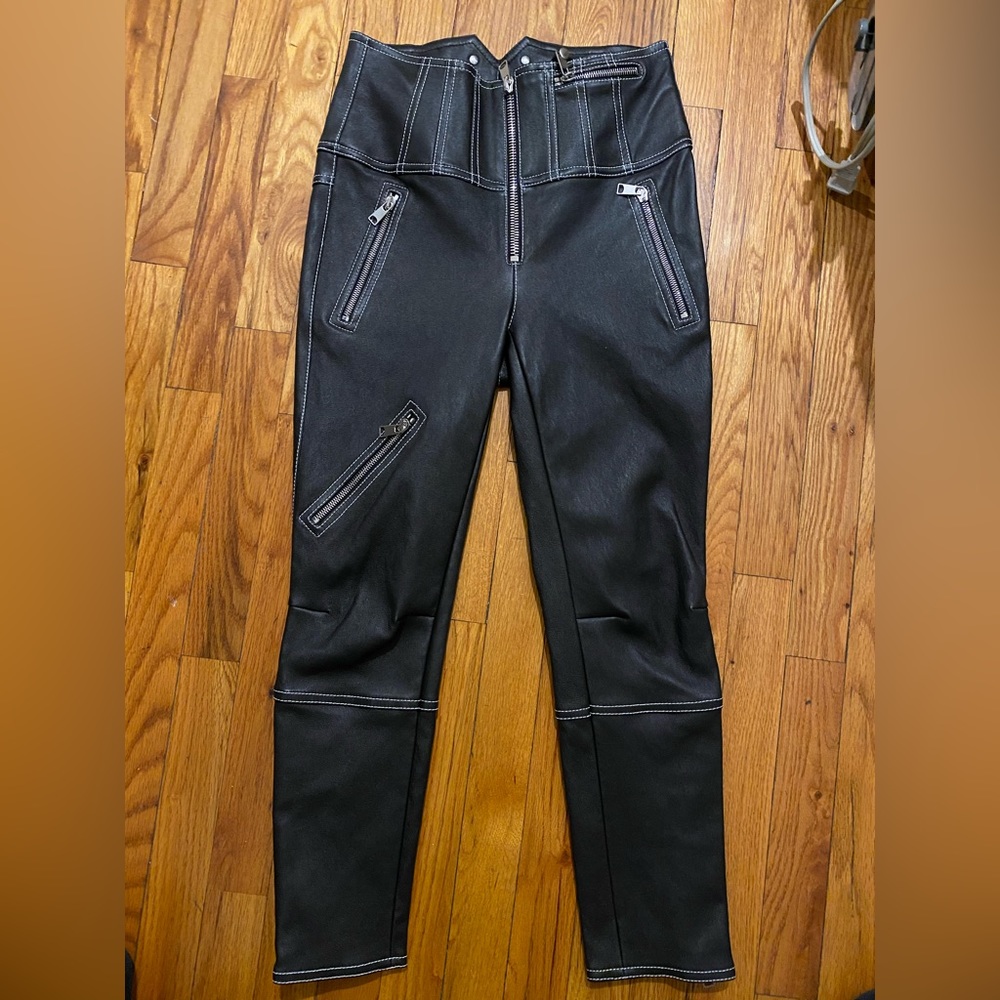 Alexander McQueen lambskin leather pants